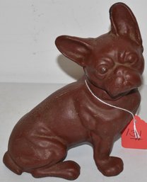 PAINTED CAST IRON DOG DOORSTOP