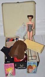 VINTAGE BARBIE W/ CARRYING CASE & WARDROBE