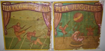 (2) VINTAGE FLEA CIRCUS SIGNS