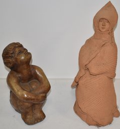 (2) GARDEN STATUES