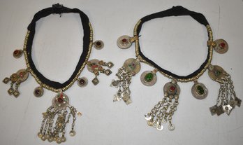 (2) MIDDLE EASTERN COIN JEWELRY NECKLACES