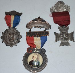 LOT (3) EARLY G.A.R. MEDALS