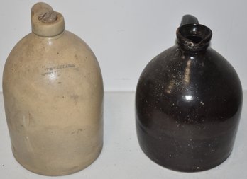 (2) STONEWARE JUGS