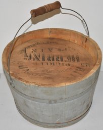 VINTAGE PAINTED WOODEN PAIL