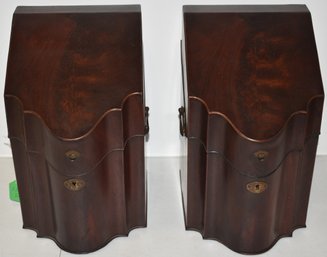 PR. GEORGIAN INLAID MAHOGHANY KNIFE BOXES