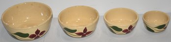 NESTED SET (4) WATT WARE BOWLS