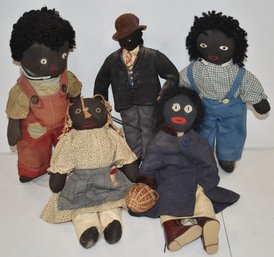 (5) BLACK AMERICANA CLOTH DOLLS