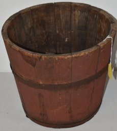 RED PAINTED SOAP BUCKET