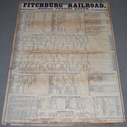 FITCHBURG RAILROAD HOOSAC TUNNEL ROUTE BROADSIDE