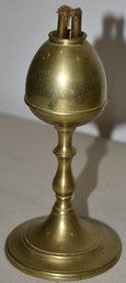 EARLY SPUN BRASS WHALE OIL LAMP