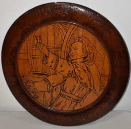 17 3/4' FLEMISH ART ROUND WALL PLAQUE