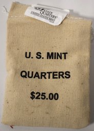BAG OF U.S. MINT QUARTERS FROM NEW YORK