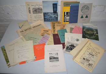 BOX LOT KEENE N.H. & AREA RELATED EPHEMERA