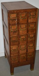 VICTORIAN OAK 15 DRAWER FILE CABINET