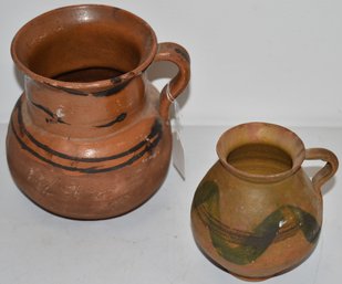 (2) SOUTHWEST EARTHENWARE PITCHERS