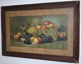 VINTAGE COLORED CALIFORNIA FRUITS PRINT