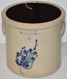 F. NORTON DECORATED STONEWARE CROCK