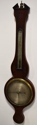 RIVOLTA INLAID MAHOGANY BANJO BAROMETER