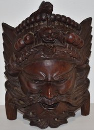 VINTAGE CARVED WOODEN MASK