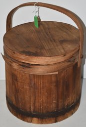 FINGER BANDED WOODEN FIRKIN