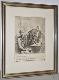 VINTAGE HONORE DAUMIER LITHOGRAPH