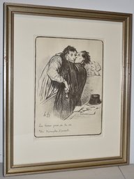 VINTAGE HONORE DAUMIER LITHOGRAPH