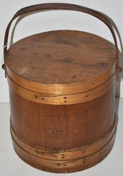 FINGER BANDED WOODEN FIRKIN