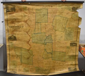 CHESHIRE COUNTY N.H. ROLL UP WALL MAP