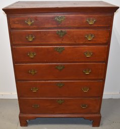 N.E. PAINTED CHIPPENDALE 6 DRAWER TALL CHEST