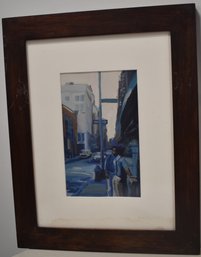 LISBETH FIRMIN GOUCHE N.Y. STREET SCENE PAINTING