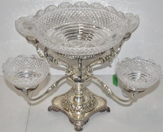 FANCY ENGLSIH SILVER PLATE EPERGNE