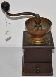 VINTAGE WOODEN TABLE TOP COFFEE GRINDER