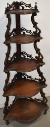 VICTORIAN WALNUT CORNER ETERGERE