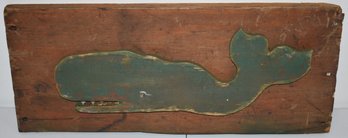 K. EMACK FOLK ART WHALE PLAQUE