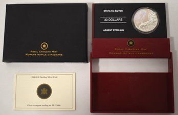 ROYAL CANADIAN MINT 2006 STERLING PROOF THIRTY DOLLAR COIN