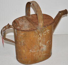 VINTAGE PAINTED TIN WATERING CAN