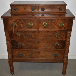 N.E. SHERATON MAHOGANY DECK TOP CHEST