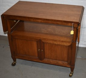 VINTAGE MAPLE ROLLING KITCHEN CART