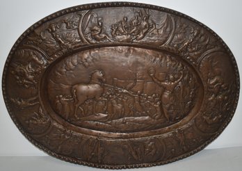 LG. BRONZED WALL PLAQUE