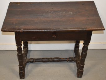 WILLIAM & MARY 1 DRAWER OAK TAVERN TABLE