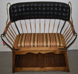 19TH CENT WOODEN BUGGY SEAT