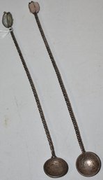 (2) EARLY BRAZILIAN REIS COIN SPOONS