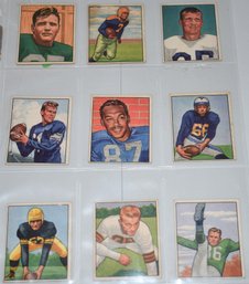 LOT (9) 1950s BOWMAN FOOTBALL CARDS