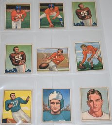 LOT (9) 1950s BOWMAN FOOTBALL CARDS