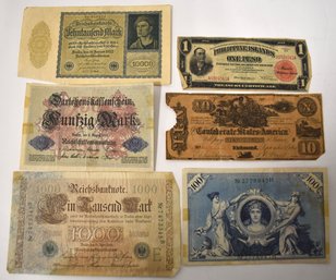 MIXED LOT OF FOREIGN AND U.S. BILLS