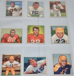 LOT (9) 1950s BOWMAN FOOTBALL CARDS