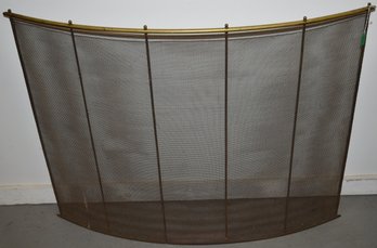 TALL FEDERAL BRASS WIRE FIRE SCREEN