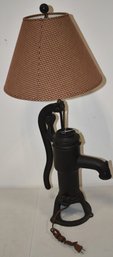 PAINTED CAST IRON WATER PUMP LAMP