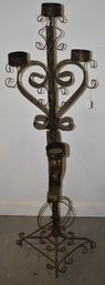 FANCY WROUGHT IRON CANDLESTAND