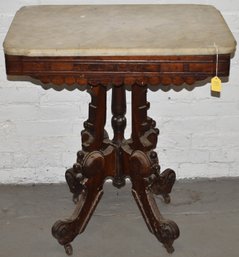 VICTORIAN MARBLE TOP PARLOR TABLE